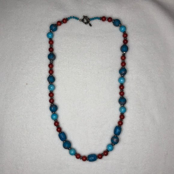 Betsy Michaels Clay & Polished Stone Necklace - Picture 1 of 3